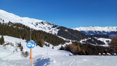 Blaue Talabfahrt in Serfaus. | © Serfaus-Fiss-Ladis Marketing GmbH