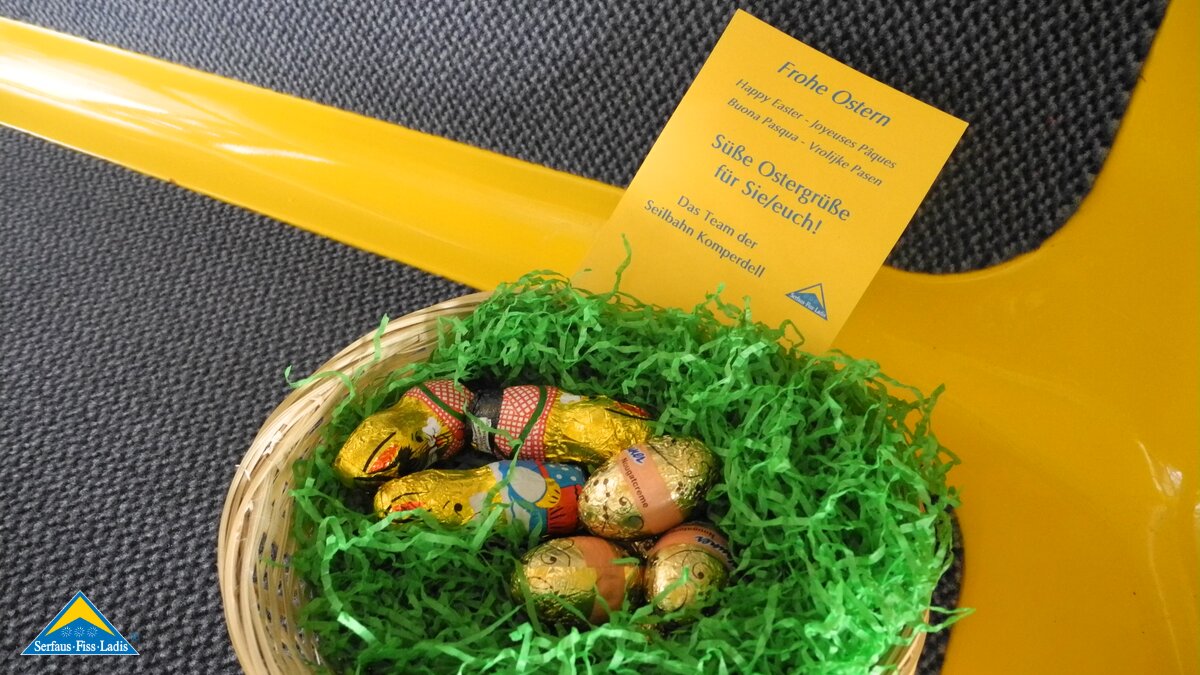 Ostern Serfaus Fiss Ladis Osternest Süßes Pezid Gondel | © Serfaus Fiss Ladis