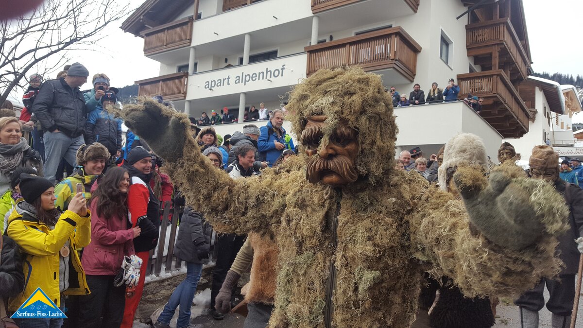 Der Miasmann beim Fisser Blochziehen 2018 | © Serfaus-Fiss-Ladis