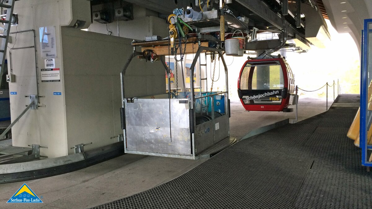 Die Schönjochbahn und die Materialseilbahn in Serfaus-Fiss-Ladis Österreich | © Serfaus-Fiss-Ladis