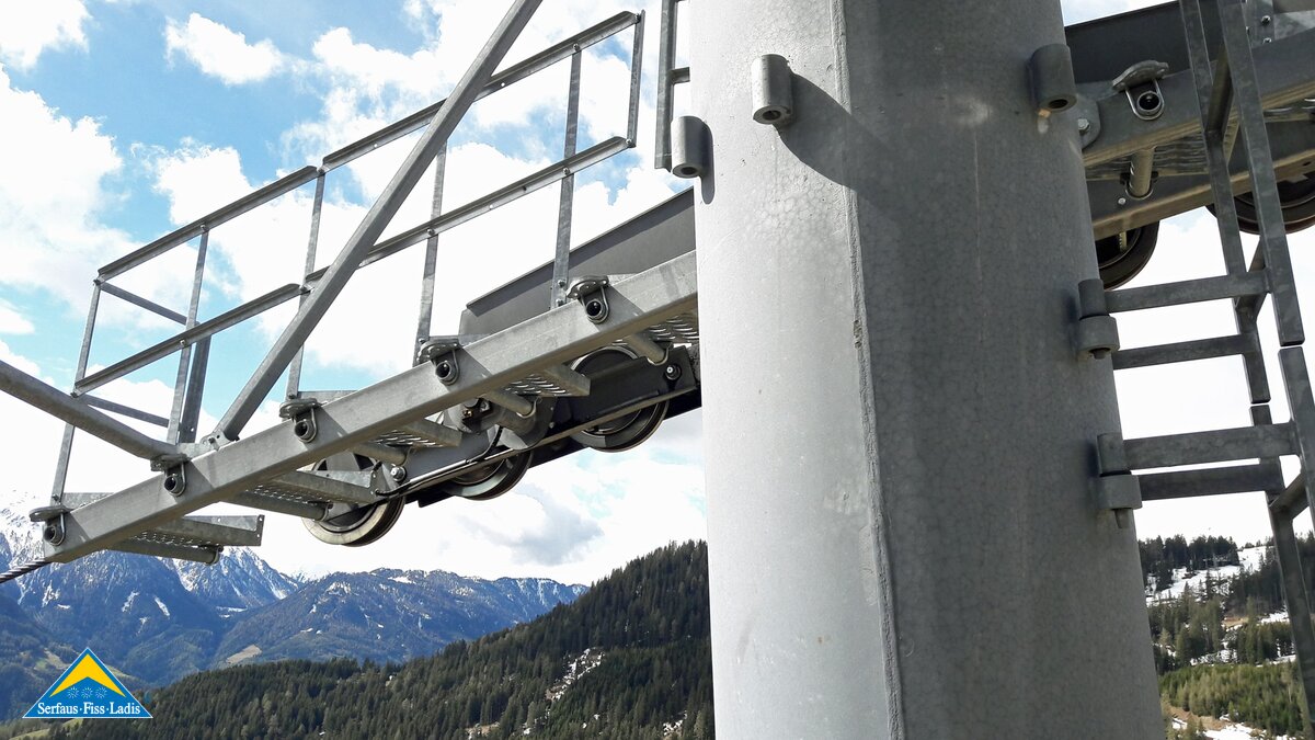 Eine Stütze der Schönjochbahn in Serfaus-Fiss-Ladis in Österreich | © Serfaus-Fiss-Ladis