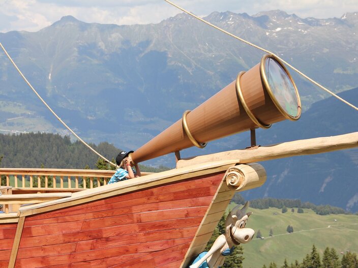 Der Piratenweg ist einer der Abenteuerberge-Wege in der Familienregion Sefaus-Fiss-Ladis in Tirol Österreich | © Serfaus-Fiss-Ladis