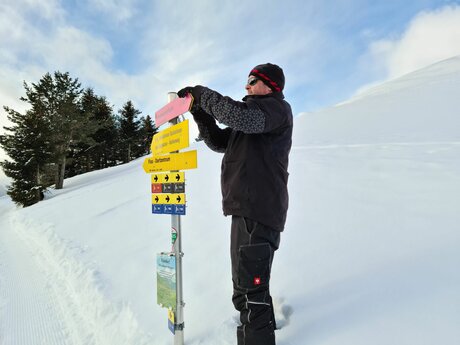 Beschilderung Winterwanderwege Region Serfaus-Fiss-Ladis Tirol Österreich | © Serfaus-Fiss-Ladis Marketing GmbH