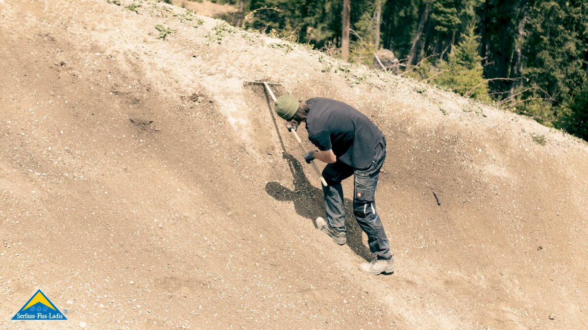 Auskehren Trailkurven Shaper Bikepark Serfaus-Fiss-Ladis Erfahrungsbericht  | © Serfaus-Fiss-Ladis Marketing GmbH