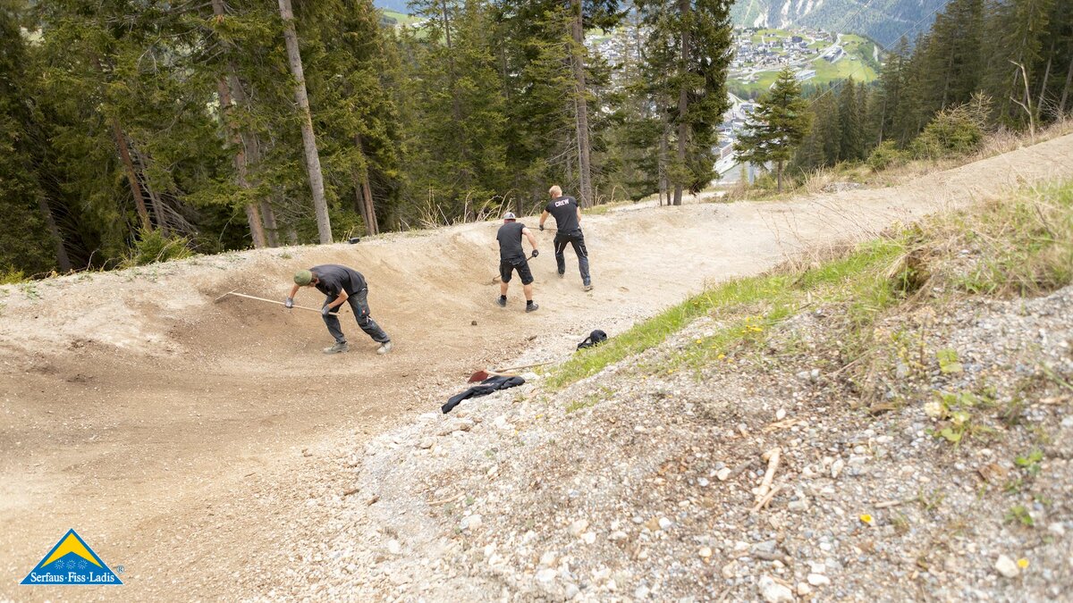 Instandhaltung Bikepark Trails Singletrails Ferienregion Serfaus-Fiss-Ladis Tirol Blog | © Serfaus-Fiss-Ladis Marketing GmbH