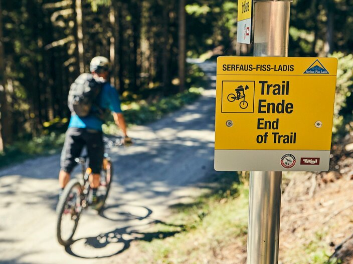 Respekt Biker Wanderer Familienregion Serfaus-Fiss-Ladis getrennte Wanderwege Biketrails Blog Blick hinter die Kulissen | © Serfaus-Fiss-Ladis GmbH | christianwaldegger.com