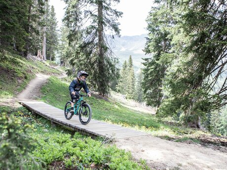 Singletrails für Kinder Anfänger Alpkopftrail Högtrail in Serfaus-Fiss-Ladis | © Serfaus-Fiss-Ladis Marketing GmbH | Rene Raggl