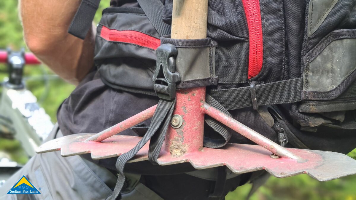 Singeltrail bauen warten Shapetool nachhaltiger Trailbau Familienregion Serfaus-Fiss-Ladis in Tirol | © Serfaus-Fiss-Ladis Marketing GmbH