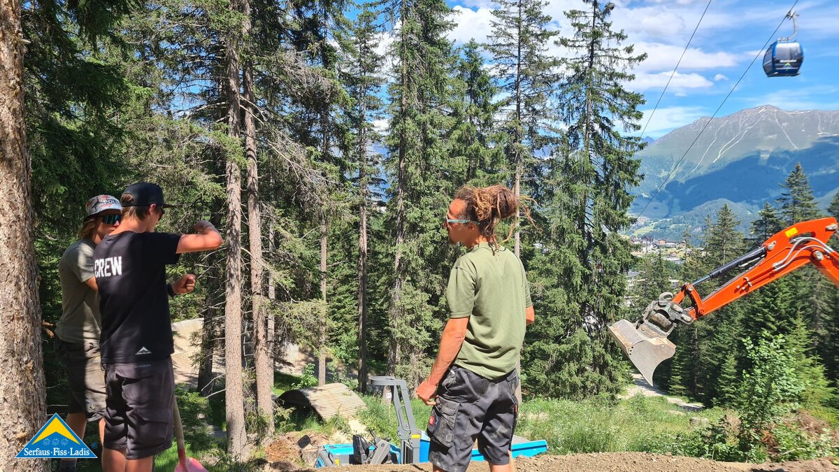 Biken Bikepark Singletrails Nachhaltigkeit Interview Christian Zangerl Andi Marth Shaper Crew | © Serfaus-Fiss-Ladis Marketing GmbH