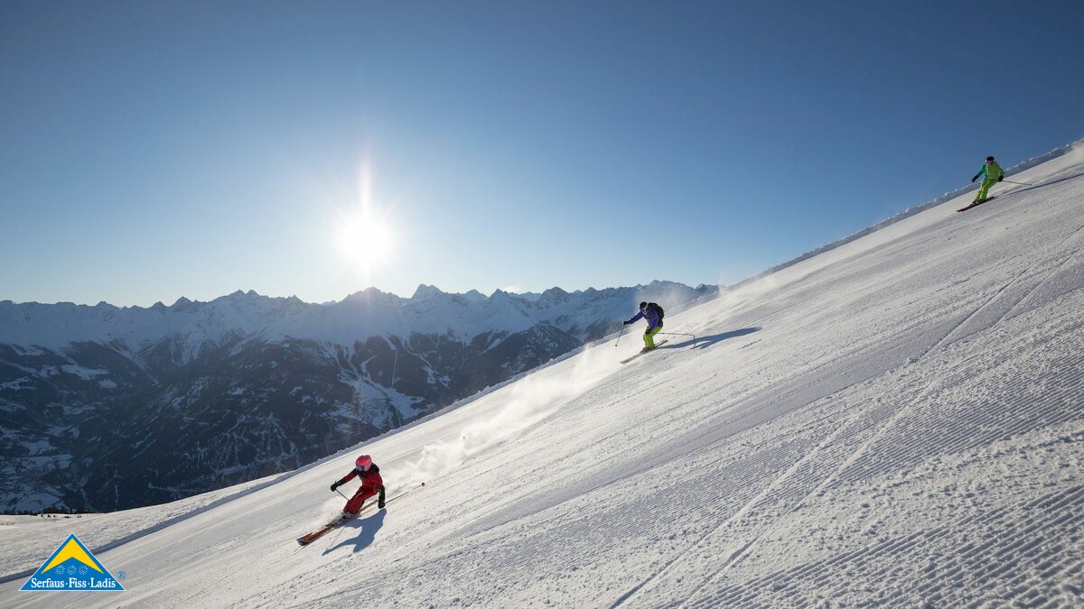 Skifahren am Hochplateau Familienregion Serfaus-Fiss-Ladis in Tirol | © Serfaus-Fiss-Ladis Marketing GmbH | Andreas Kirschner