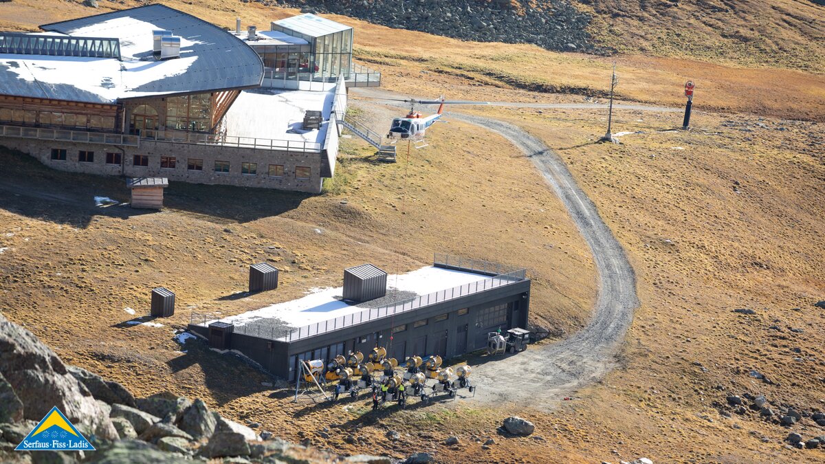 Skihütte Masner mit Pumpstation für die Beschneiung in Serfaus-Fiss-Ladis in Tirol | © Seilbahn Komperdell GmbH | Andreas Kirschner