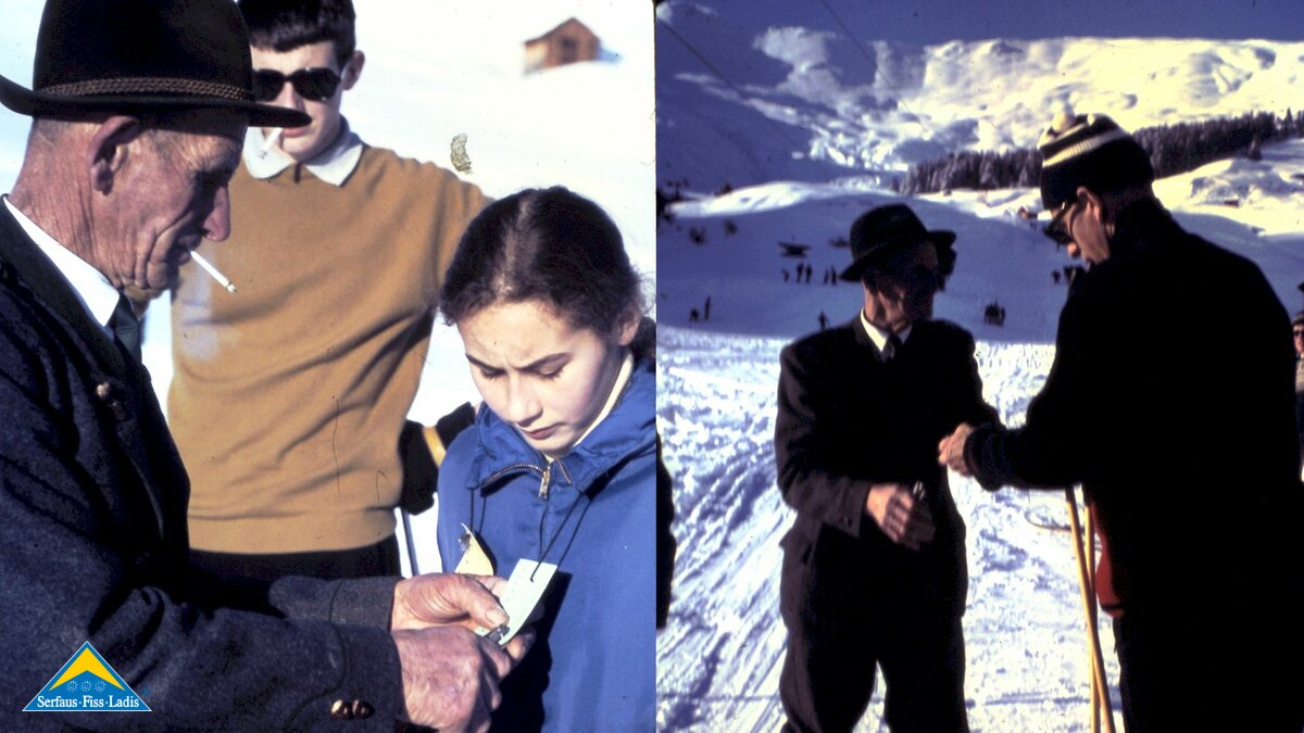 Liftwart Gottfried Lenz altes Punktesystem bei den Liftkarten Familienregion Serfaus-Fiss-Ladis in Tirol | © Emmerich Lenz