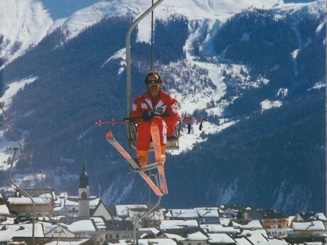 Alter Möserlift im Skigebiet Fiss Skilehrer Emil Kammerlander Einsersessellifte Region Serfaus-Fiss-Ladis in Tirol | © Emil Kammerlander