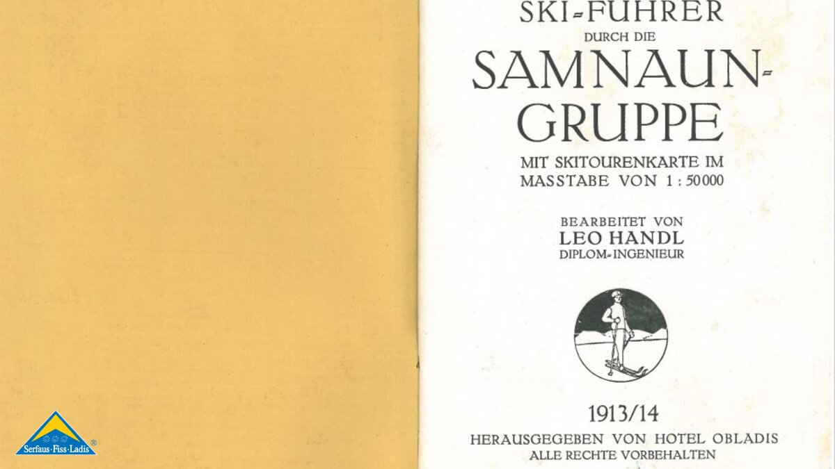 Hotel Obladis Skitourenkarte von 1913 Leo Handl Zeitreise Blog Serfaus-Fiss-Ladis in Tirol | © Burgl Kirschner
