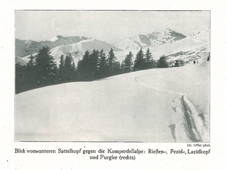 Ski-Führer durch die Samnuangruppe mit Skitourenkarte Herausgeber Hotel Obladis Familienregion Serfaus-Fiss-Ladis | © Burgl Kirschner