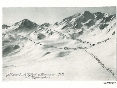 Ski-Führer durch die Samnuangruppe mit Skitourenkarte Herausgeber Hotel Obladis Familienregion Serfaus-Fiss-Ladis | © Burgl Kirschner