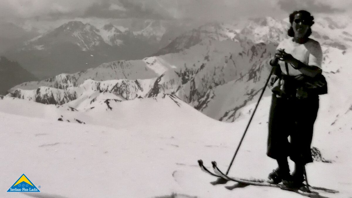 Skitouren in den Vierzigern Gerda Schumacher bei einer Skitour von Obladis auf den Furgler Famiilienregion Serfaus-Fiss-Ladis in Tirol | © Burgl Kirschner