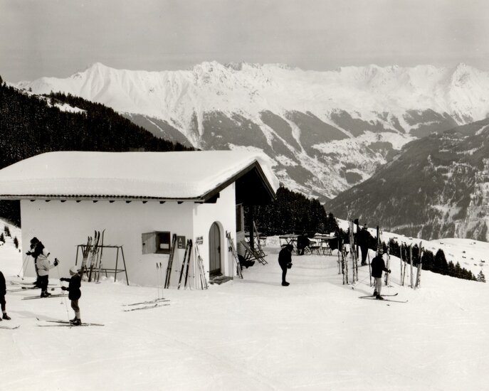 Alte Möseralm Sechziger Jausenstation Fotografien alte Bergrestaurant Familienregion Serfaus-Fiss-Ladis in Tirol | © Fisser Bergbahnen GmbH