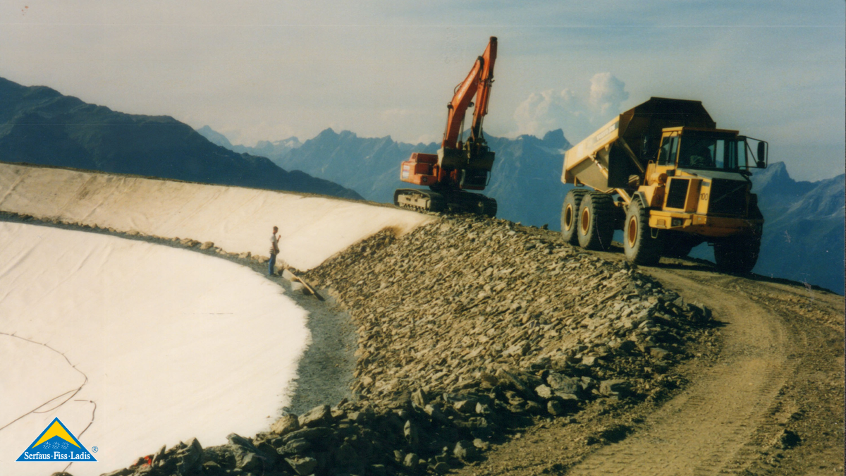 Speicherteich Frommes im Skigebiet Serfaus-Fiss-Ladis wird gebaut | © Fisser Bergbahnen GmbH