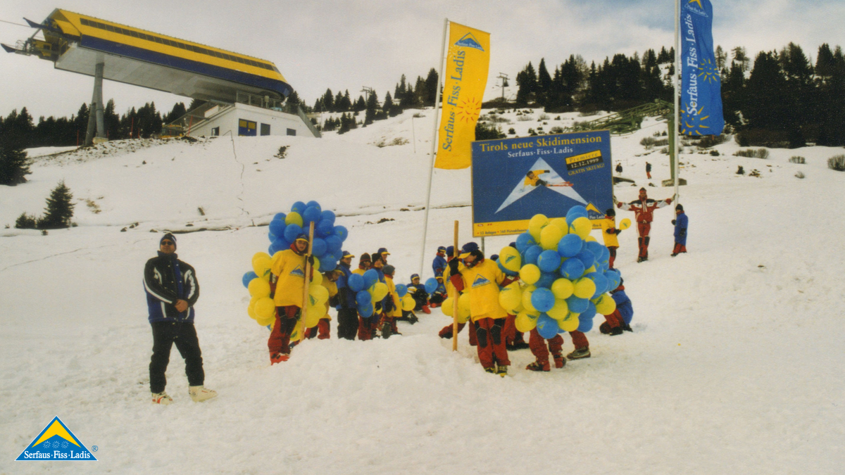Luftballone stiegen am Eröffnungstag des Zusammenschlusses von Serfaus-Fiss-Ladis in die Luft | © Fisser Bergbahnen GmbH