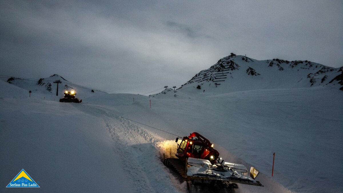 Die Pistenbully-Fahrer im Skigebiet Serfaus-Fiss-Ladis in Tirol überwinden alle Steigungen. | © Clemens Öttl