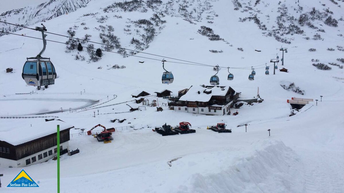 Die Lazidbahn im Skigebiet Serfaus-Fiss-Ladis in Tirol befördert Wintersportler auf 2.351 m. | © Serfaus-Fiss-Ladis Marketing GmbH