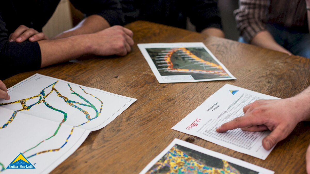 Pläne Gelände Skigebiet Schneehöhenmessung Serfaus-Fiss-Ladis in Tirol | © Power GIS