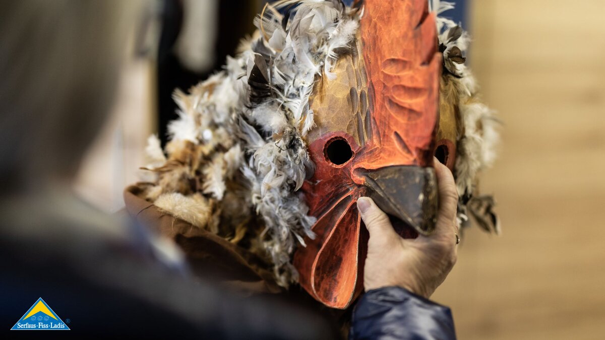 Giggeler Kostüm des Fisser Blochziehens | © Serfaus-Fiss-Ladis Marketing GmbH | Rene Raggl