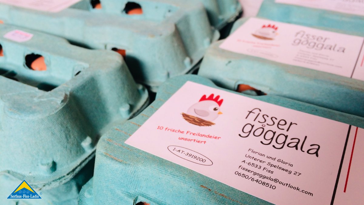 Die Fisser Goggala sind Eier aus biologischem Anbau in Fiss in Tirol Hofladen in Serfaus-Fiss-Ladis | © Serfaus-Fiss-Ladis Marketing GmbH