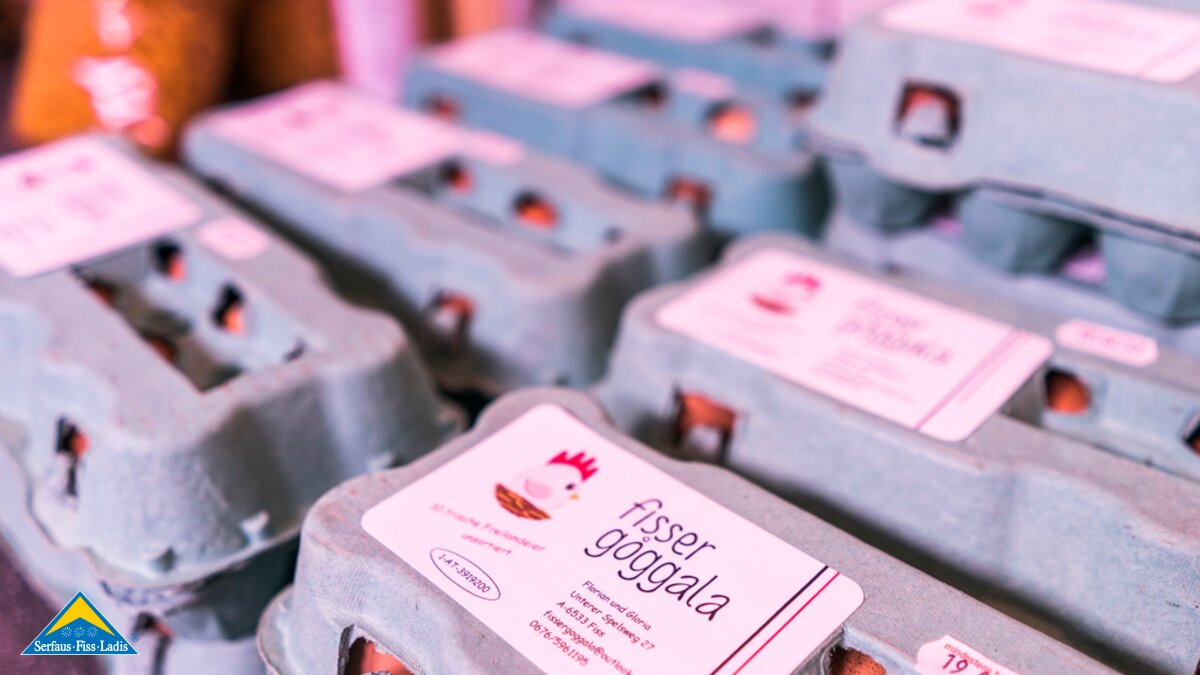 Fisser Goggala sind Eier aus dem Bergdorf Fiss in Tirol in der Ferienregion Serfaus Fiss Ladis | © Socialweb