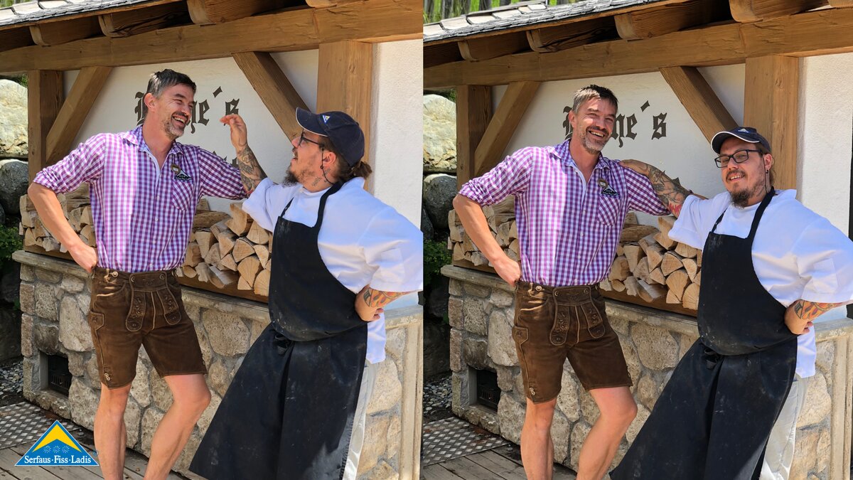 Restaurantleiter Peter Mangott und Küchenchef Mike Kneist vom Leithe Wirt in Serfaus-Fiss-Ladis in Tirol | © Serfaus-Fiss-Ladis