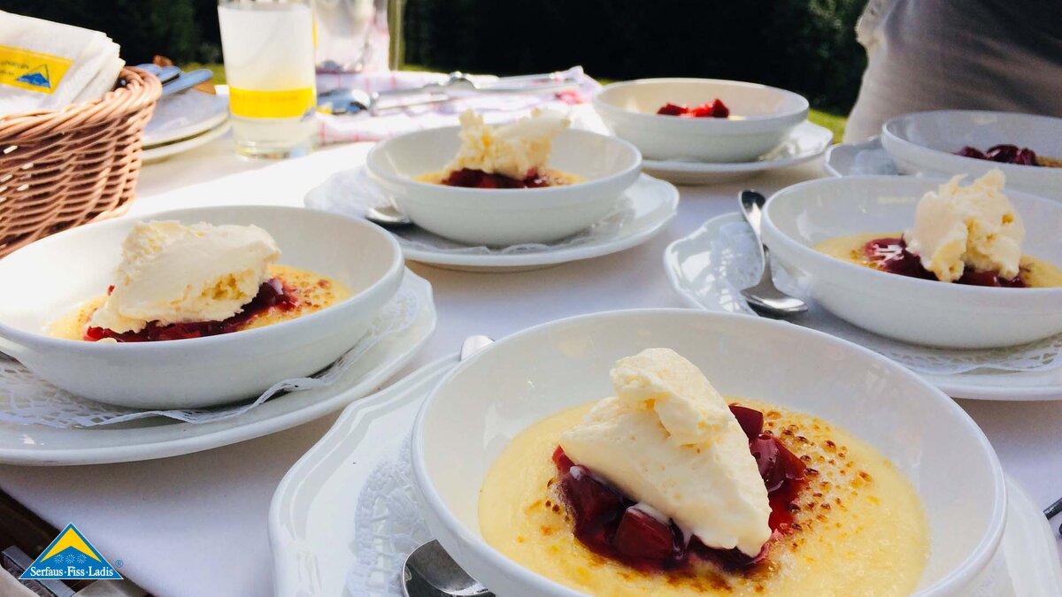 Crème Brûlée mit Almkäse aus Serfaus Fiss Ladis | © Serfaus-Fiss-Ladis