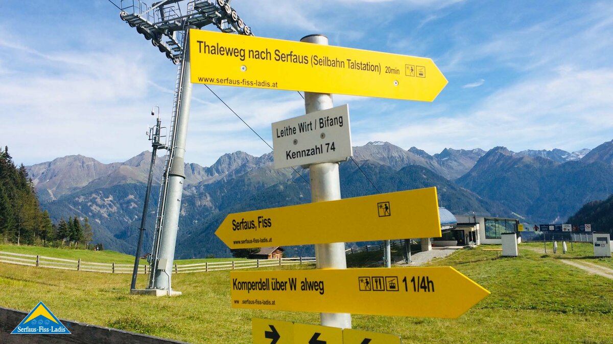 Wanderwege vom Restaurant Leithe Wirt nach Serfaus in Tirol | © Serfaus-Fiss-Ladis