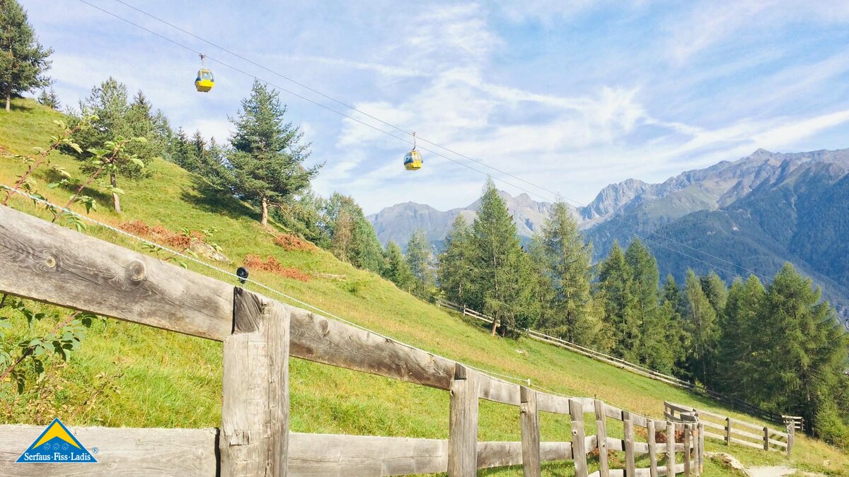 Der Sunliner ist eine Gondel im Skigebiet und Wandergebiet Serfaus Fiss Ladis in Österreich | © Serfaus-Fiss-Ladis
