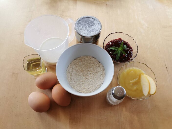 Zutaten für einen Kaiserschmarren aus Serfaus-Fiss-Ladis in Tirol Österreich | © Serfaus-Fiss-Ladis