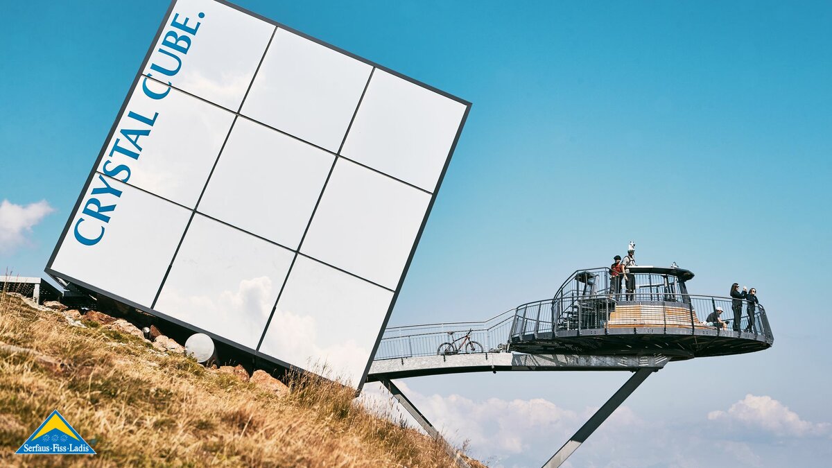 Crystal Cube und Panoramaplattform Z1 befinden sich beide am Zwölferkopf in Serfaus-Fiss-Ladis | © Fisser Bergbahnen GmbH | christianwaldegger.com