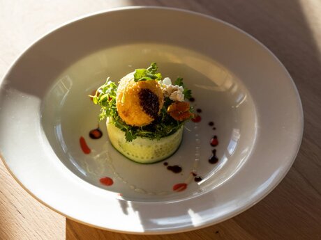 Vollwertig-vegetarischer Genuss im Hotel Chesa Monte in der Familien Urlaubs Region Serfaus-Fiss-Ladis Tirol Österreich | © Serfaus-Fiss-Ladis Marketing GmbH | Rene Raggl