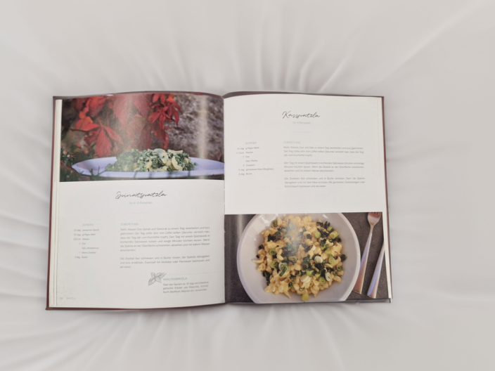 Rezept für Tiroler Käsespätzle aus dem Fisser Kochbuch | © Serfaus-Fiss-Ladis Marketing GmbH