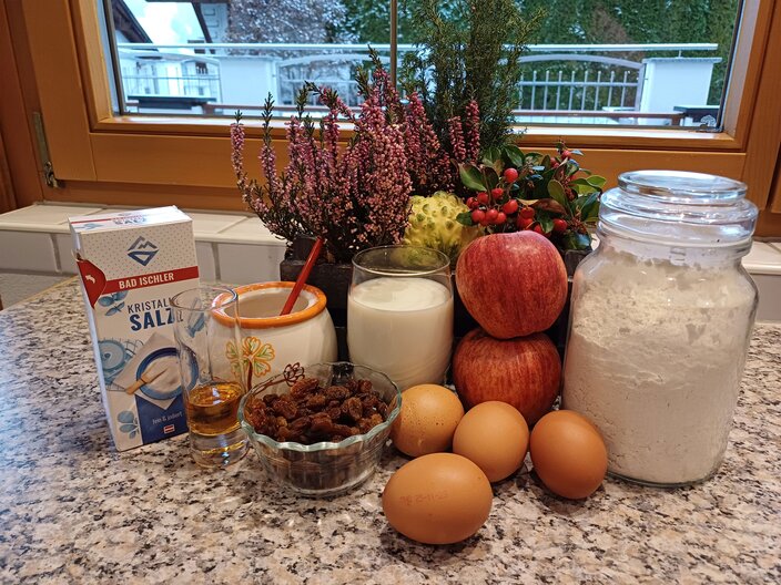 Zutaten für Kaiserschmarrn und Apfelschmarrn | © Serfaus-Fiss-Ladis Marketing GmbH