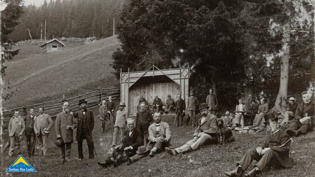 Das Netz an Spazierwegen rund um das einstige noble Kurhotel in Obladis in der heutigen Familienregion Serfaus-Fiss-Ladis in Tirol war gut ausgebaut. | © Burgl Kirschner