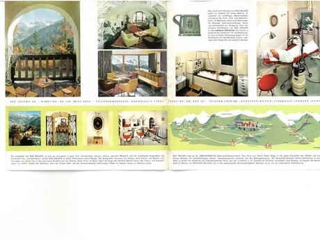 Alte Prospekte vom Kur- und Sporthotel in Obladis in der heutigen Familienregion Serfaus-Fiss-Ladis in Tirl zeugen von einem florierendem Tourismus. | © Burgl Kirschner