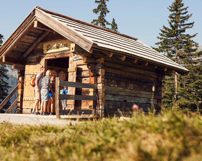 Das Bienenhaus auf der Hög in der Familienregion Serfaus-Fiss-Ladis in Tirol ist ein Projekt der Nachhaltigkeitsoffensive der Urlaubsregion | © christianwaldegger.com