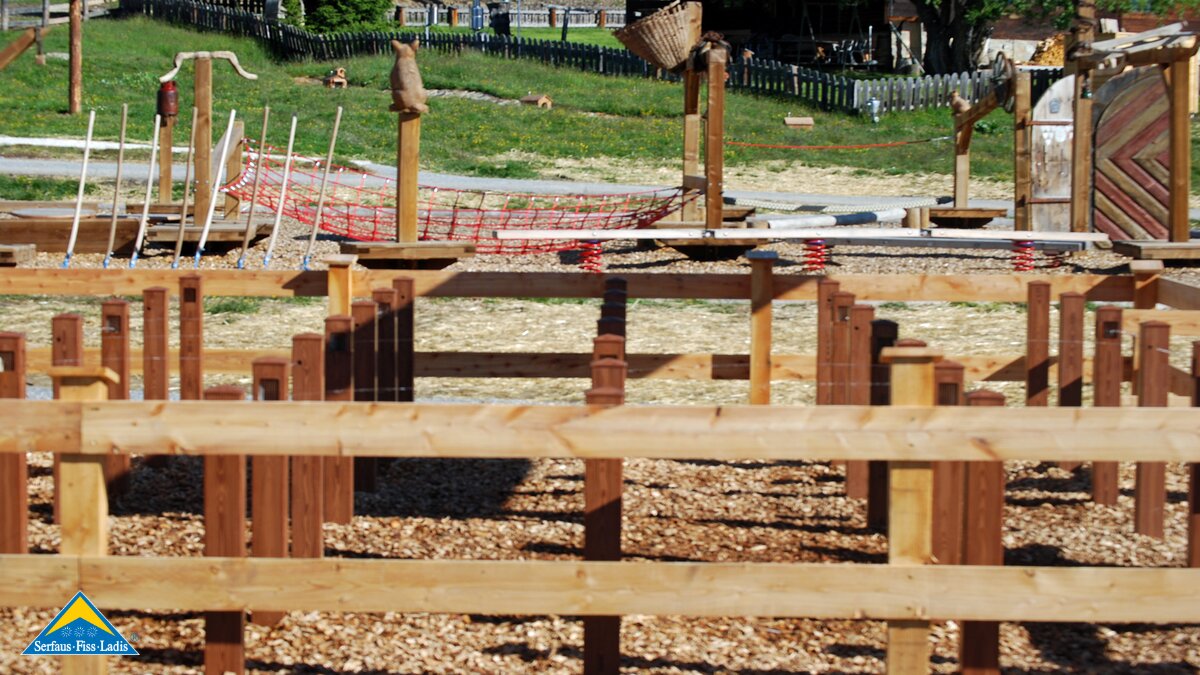 Das Wasserlabyrinth im Erlebnispark Hög in Serfaus | © Serfaus Fiss Ladis