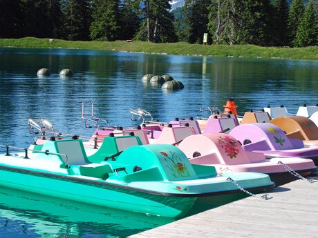 Tretboote im Erlebnispark Hög in Serfaus | © Serfaus Fiss Ladis