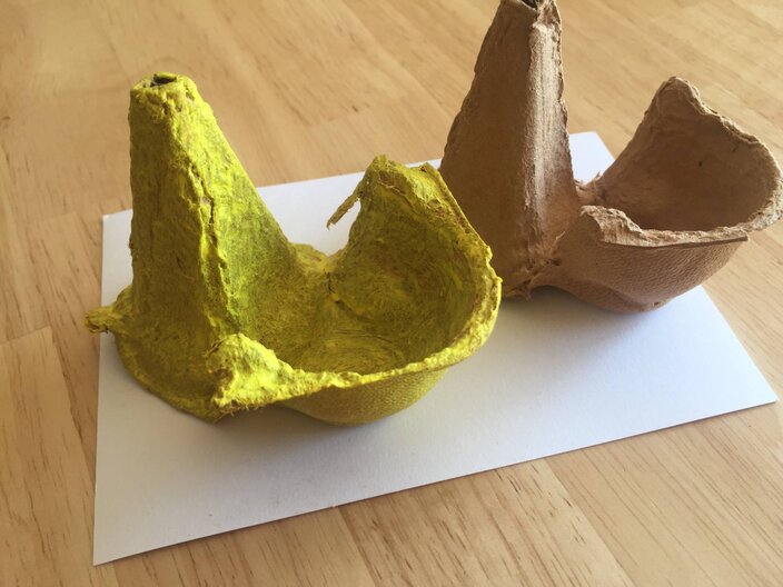 Für die Hühner werden Eierkartons bunt bemalt | © Serfaus-Fiss-Ladis