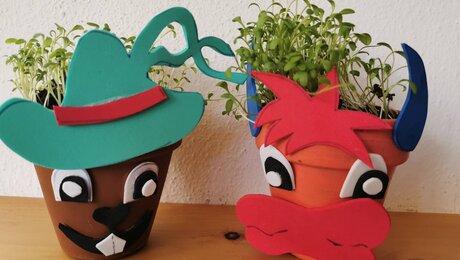 Bastelanleitung aus Serfaus-Fiss-Ladis: Murmli und Bertas Kressetöpfchen | © Serfaus-Fiss-Ladis