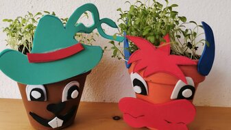 Bastelanleitung aus Serfaus-Fiss-Ladis: Murmli und Bertas Kressetöpfchen | © Serfaus-Fiss-Ladis