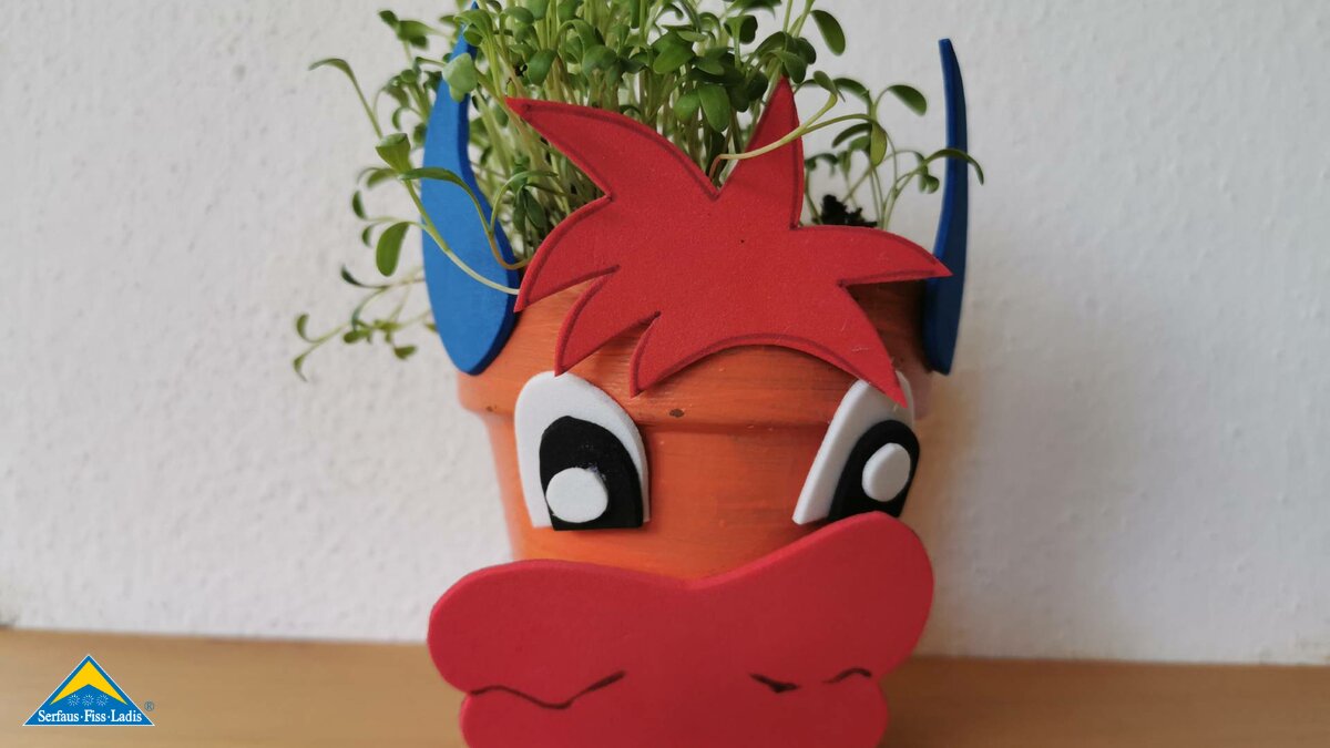 Bastelanleitung für Bertas Kressetöpfchen aus Serfaus-Fiss-Ladis in Tirol Österreich | © Serfaus-Fiss-Ladis