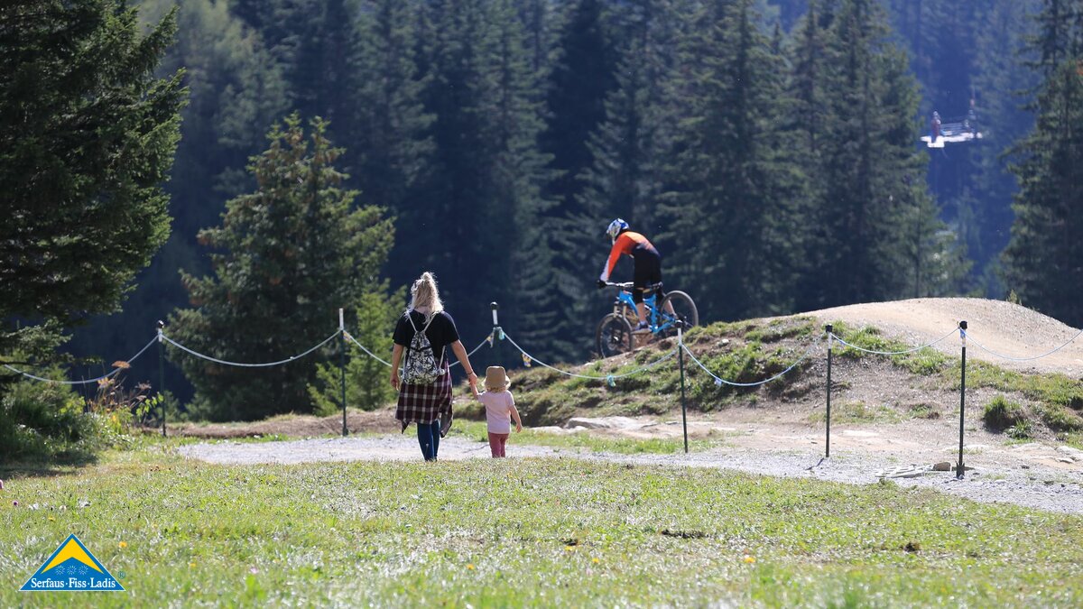 Start des Familien-Erlebnisweges neben dem Bikepark Serfaus-Fiss-Ladis | © Serfaus-Fiss-Ladis