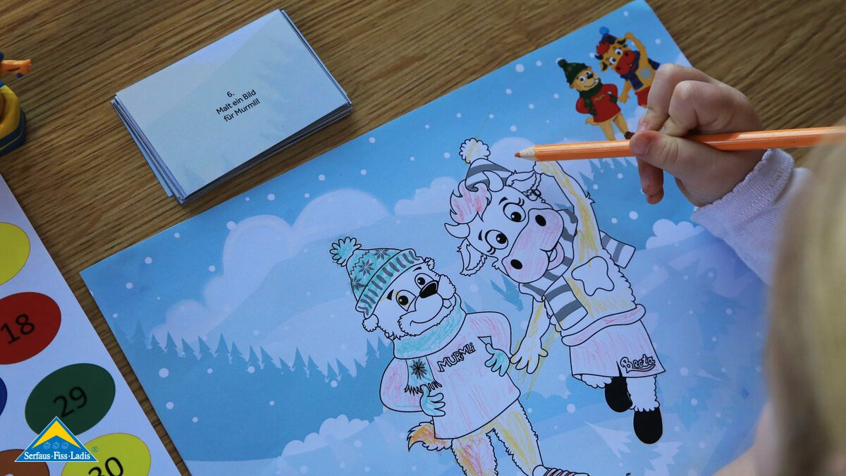 Ausmalbilder Murmli und Berta Ferienregion Serfaus-Fiss-Ladis Blog SFL | © Serfaus-Fiss-Ladis Marketing GmbH
